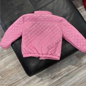 Fashion Nova Shiny Pink Kids Puffer Jacket